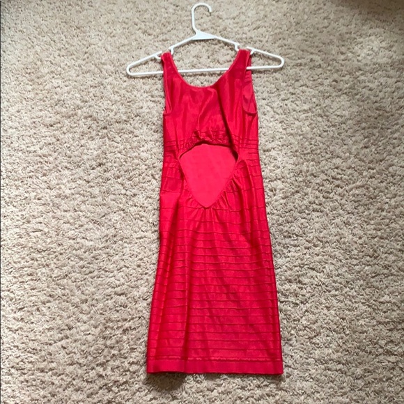 Red Bebe Bodycon Dress - Picture 2 of 4